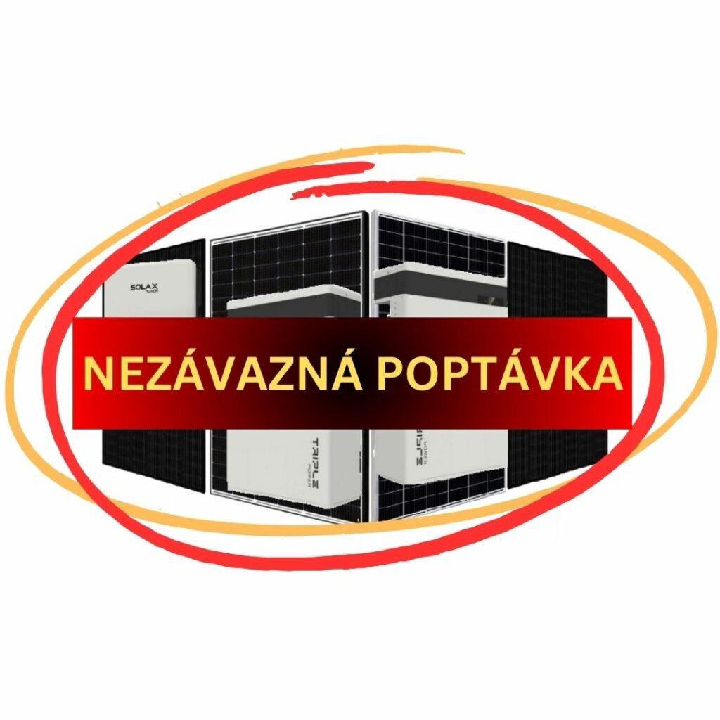 Nezávazná poptávka MIDI fotovoltaické elektrárny (FVE) na klíč. Instalovaný výkon 7,65 kWp, baterie 11,6 kWh.